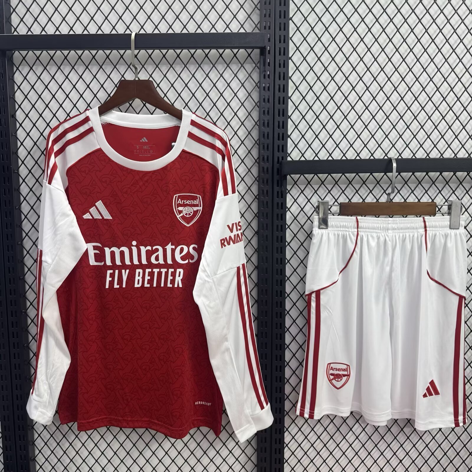 Kids-Arsenal 25/26 Home Long Soccer Jersey